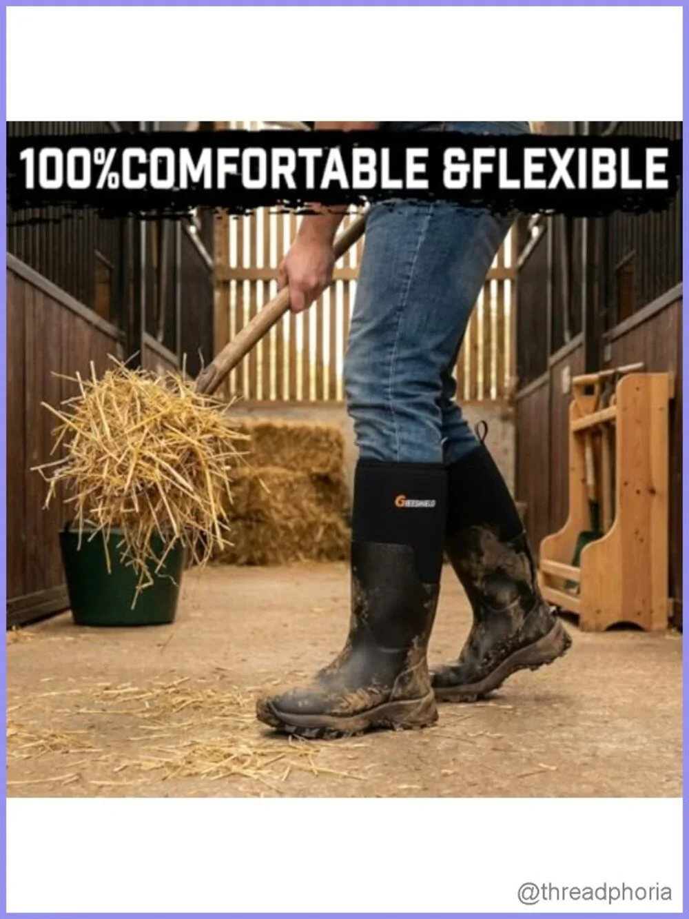 Ultra-Light Waterproof Neoprene Insulated Rubber Boots Anti-Slip Hunting
